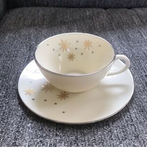 Lenox vintage mcm ALARIS gold tone cup and saucer set